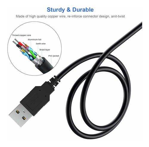 Cable Cargador Usb 5 En 1 Con Compatibles Nintendo Wii U, Ds