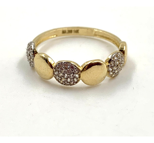 Anillo Para Dama Oro Amarillo 14 K 1.6 Gr  Hechura Especial 