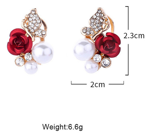 Pendientes En Forma De T, 1 Par, Chapados En Forma De Flor D