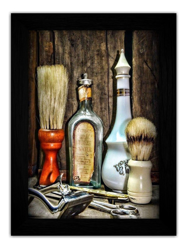 Quadro Decorativo Grande Barber Shop Barbearia Tesoura Pente