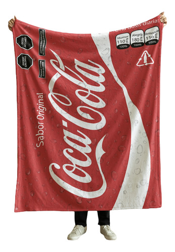 Cobija Frazada Manta Varios Diseños Regalo Para Maestros Coca Cola Frazada Ligera 110x160cm