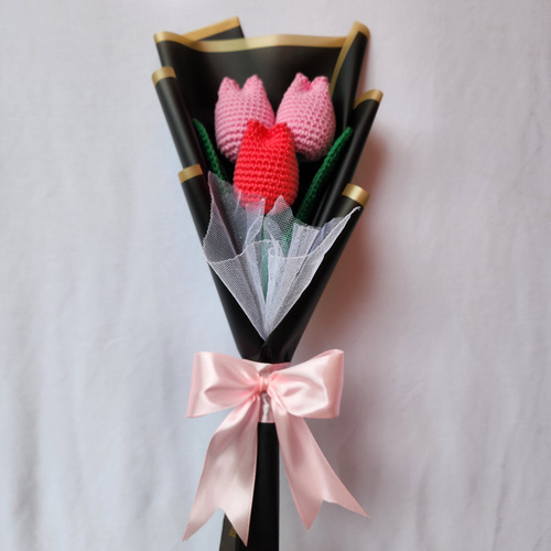 Ramo De Tulipanes Tejido A Crochet