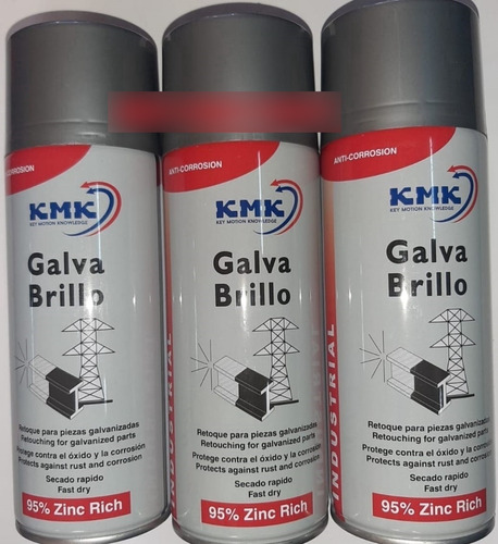 Galvanizado En Frio Brillante 98% Zinc Spray 400ml Galvanox