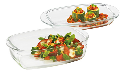Refractario De Vidrio Con Tapa 32.5cm Elsass Küchenprofi Color Transparente