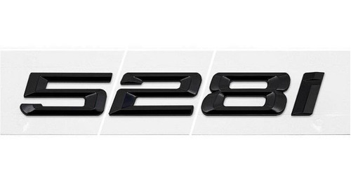 Emblema Traseiro Logo Bmw 528i Colante Preto Fosco