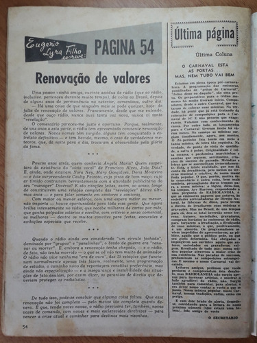 Radiolândia 42 1955 Dóris Monteiro Na Capa (Usado)