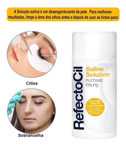 Imagem 3 de 6 de Refectocil Saline Solution Solução Salina Original C/ Anvisa