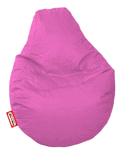Sillon Puff Pera Mediano Rosa Claro Soporta Hasta 80 Kg