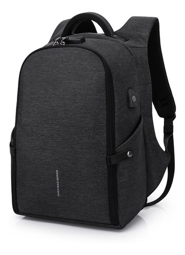 Mochila Antifurto Premium Kaka  Trava Para iPad E Notebook Cor Cinza-escuro