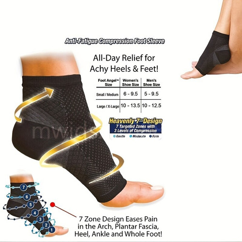 2 Pares De Calcetines De Compresión Para Soporte De Tobillo