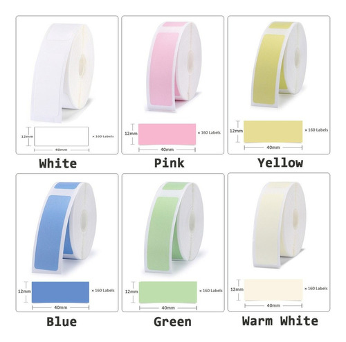 Niimbot Thermal Paper For Label Printer D11 (6 Colors Of
