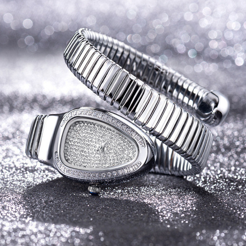 Relojes Elegantes De Cuarzo Con Forma De Cabeza De Serpiente