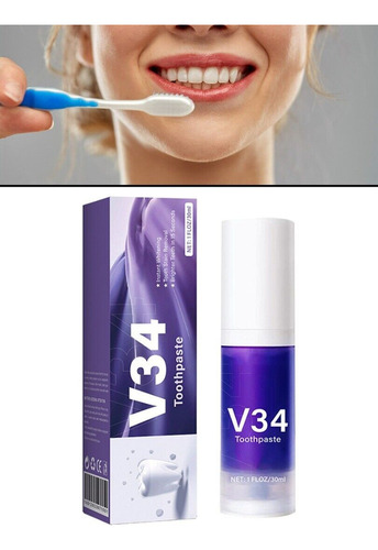 Xinnuo Pasta De Dientes Morada Blanqueadora De Dientes, 2