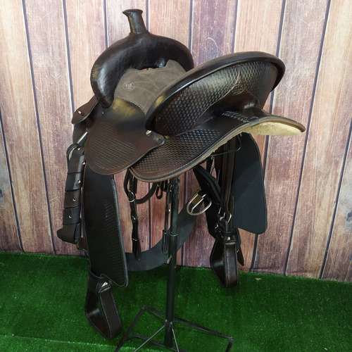 Sela Prova De Baliza 3 Tambor Cavalo Quarto De Milha Cela Cor Sela Completa Tambor Marrom