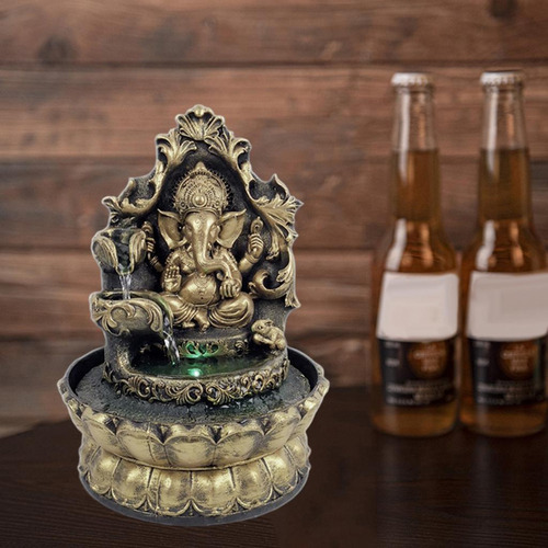 Estátua Hindu Ganesha Fonte De Água Meditação Quarto