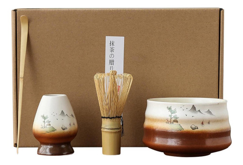 Conjunto De Chá Japonês Matcha 4 Em 1 Para Utensílios De