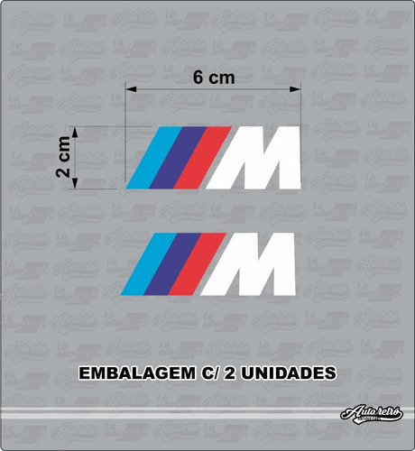 Adesivo M3 Bmw Coluna Porta / Vidro M3 M5 (par) 2 Unidades