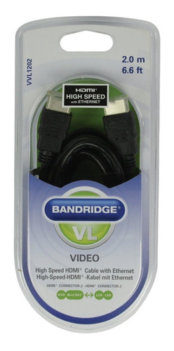 Bandridge Vvl1202-2.0m High Speed Hdmi Cable With Ethernet