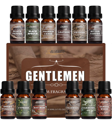 Set De Aceites De Fragancia Para Caballero Salubrito, Set D