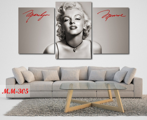 Cuadros Tripticos 105x55 Marilyn Monroe