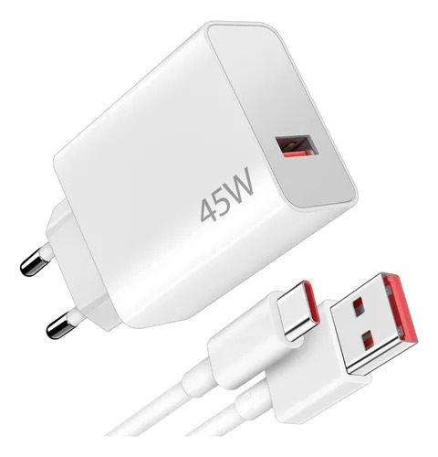 Cargador Xiaomi 45w Turbo Incluye Cable - Original Blanco