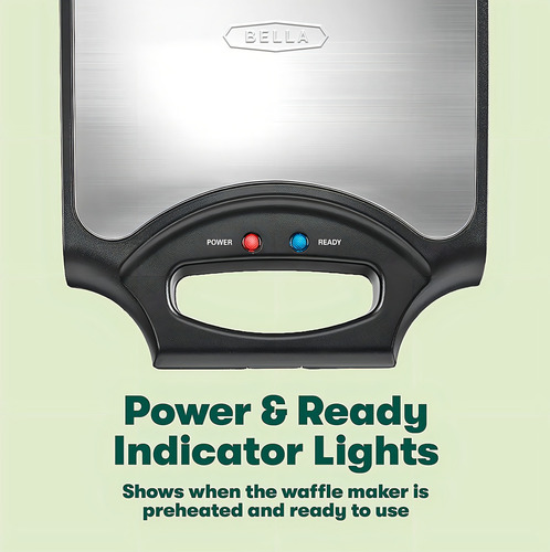 Bella 4 Slice Non-stick Belgian Waffle Maker, Esponjosos