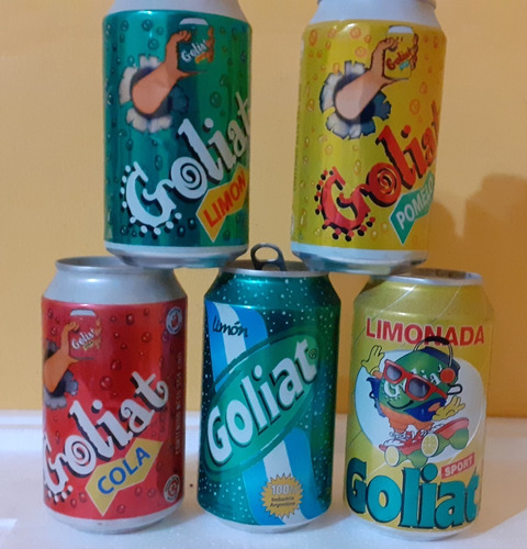 Lote 5 Latas Diferentes ** Goliat ** Vacias,  Año 2001