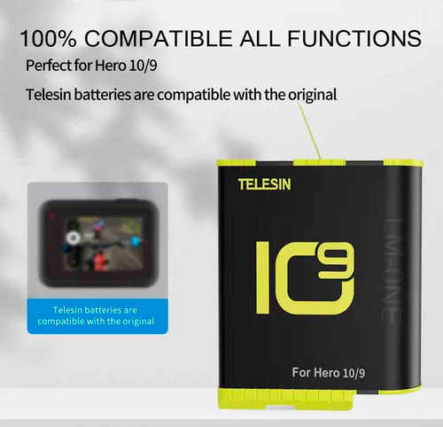 2 Baterias Para Camaras Gopro Hero 12 11 10, Pila De 1750mah