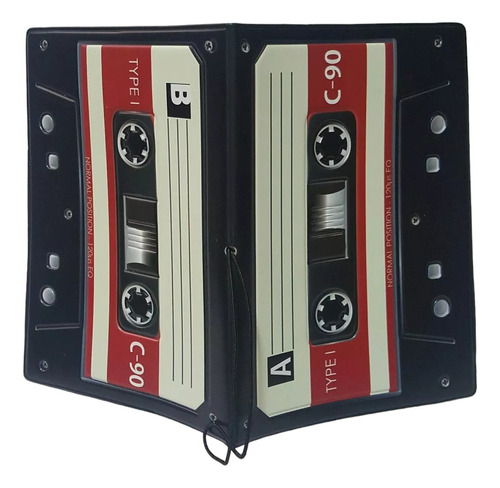 Porta Pasaporte + Identificación Cassette Vintage