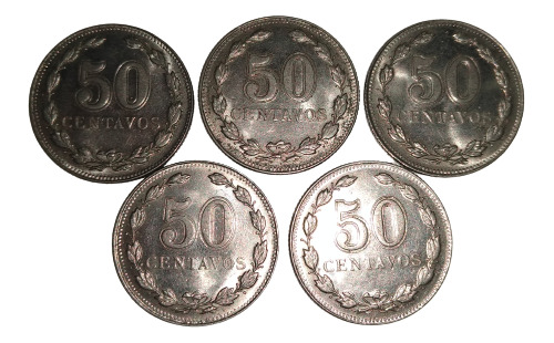 Moneda Argentina De 1941 , 50 Centavos, Cabellera Risada.