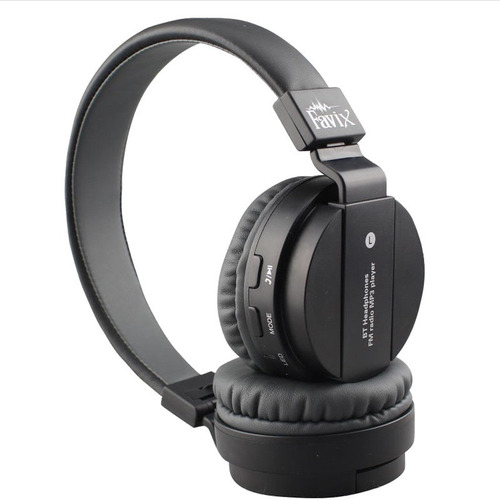 Fone Favix B08 Sem Fio Bluetooth C/ Radio Fm Mega Bass P2 Sd Cor Preto