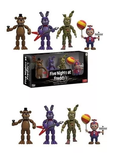 4 Bonecos Fnaf Foxy, Golden, Animatronic, Chica Five Nights em