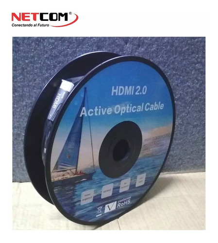 Cable Hdmi De Fibra Optica De 30 Mts Ultra Hd 4k 60hz Netcom