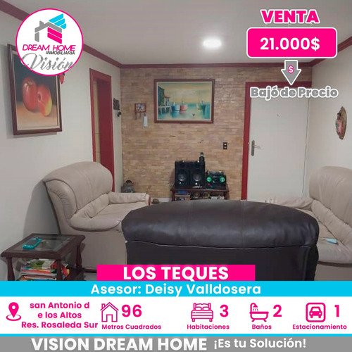 Venta De Apartamento En Conjunto Res. Rosaleda Sur, Centro Del Pueblo San Antonio De Los Altos, Los Teques