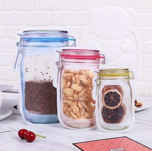 Bolsas De Silicon Reutilizables Para Alimentos Pack 4 Pzas