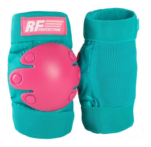Set De Protección Y Casco Rollerface Rosa/azul