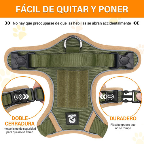 Pechera Arnes Perro Grande Mediano Chico Pequeño Con Correa