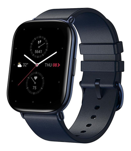 Smartwatch Amazfit Flagship Zepp E Square 1.65" caixa de  aço inoxidável  deep sea blue, pulseira  deep sea blue A1958