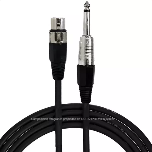 de nuevo Método Vulgaridad Cable Audio De Microfono Plug 6.5 A Canon Xlr Hembra 3 M