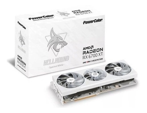 Imagem 1 de 6 de Rx 6700xt 12gb Hellhound Spectral White Dp*3/hdmi Axrx