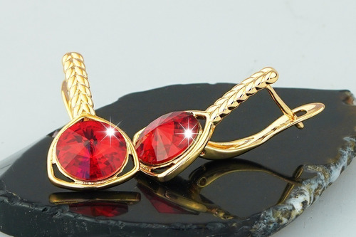 Aretes Pendientes Broqueles Oro 18k Regalo Dama Regalo Lujo