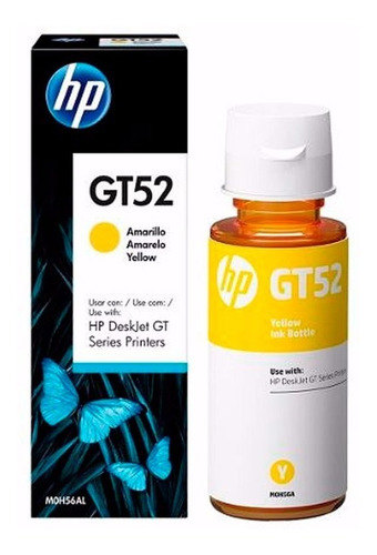 Tinta Hp Gt52 Amarillo Original M0h56al Deskjet Gt5820 8000p Tienda Oficial Hp