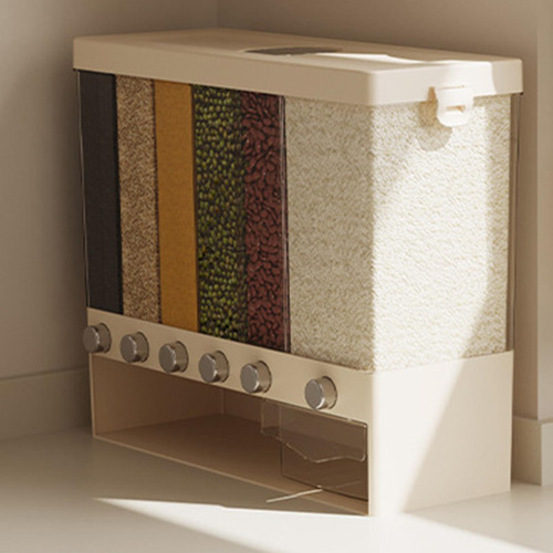 Cubo De Arroz Dispensador De Cereales, Frijoles, Cuadrado
