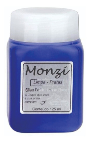 Limpa Prata Monzi Grande 125ml Polimento Limpeza Original