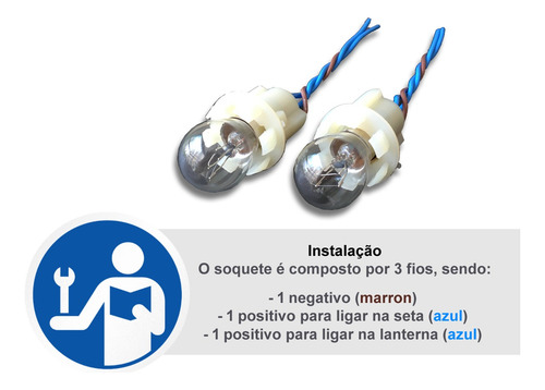 Kit De Soquete Margarida C/ 2 Lâmpadas Dois Polos Cristal