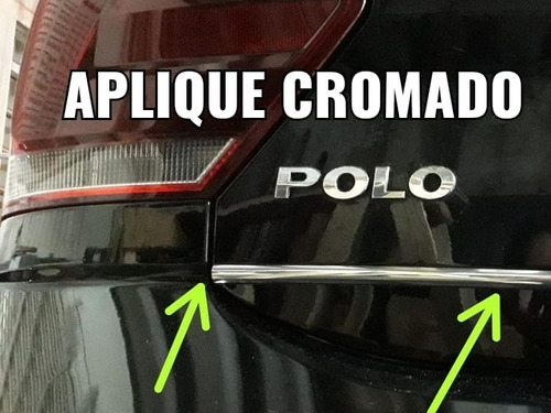 Aplique Friso Cromado Tampa Traseira Polo Tsi Msi Mpi Gts