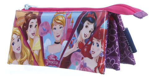 Estojo Soft Princesas Disney Infantil Escolar Meninas