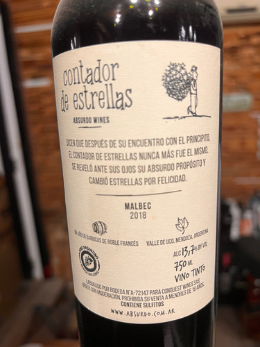 Malbec Infinito Tinto Contador De Estrellas