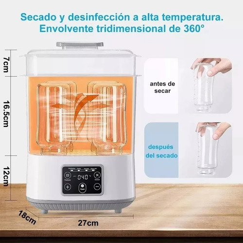 4 En 1 Calentador Esterilizador Biberones Calienta Secador