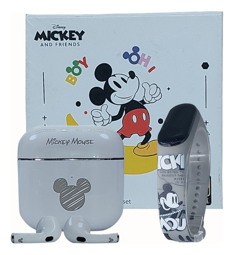 Audífonos Mickey Mouse + Reloj Mickey